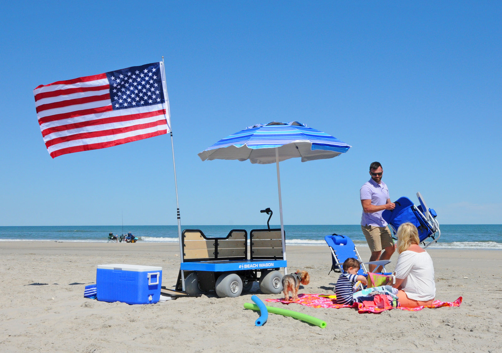 rechargeable motorized beach cart