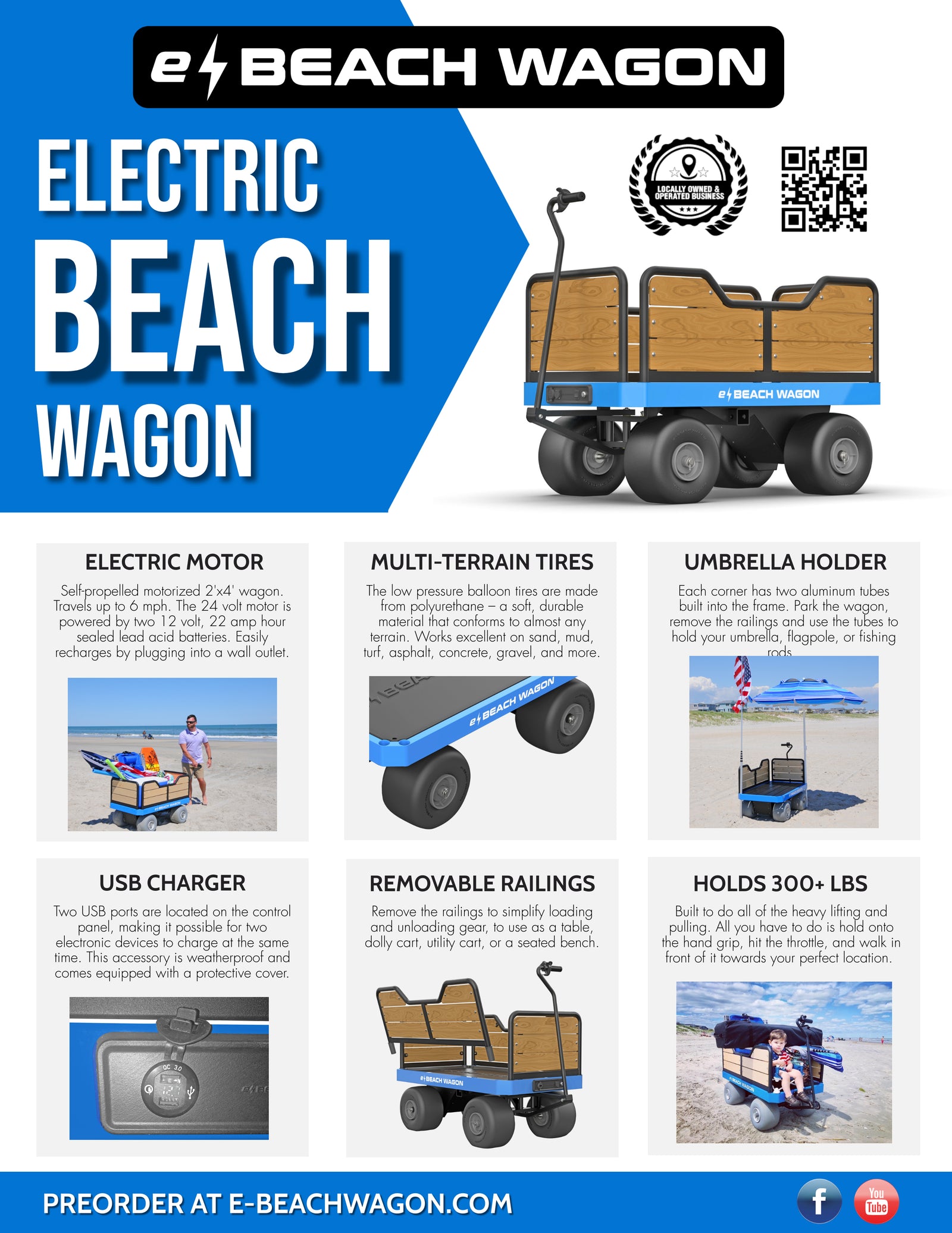high-performing motorized beach wagon