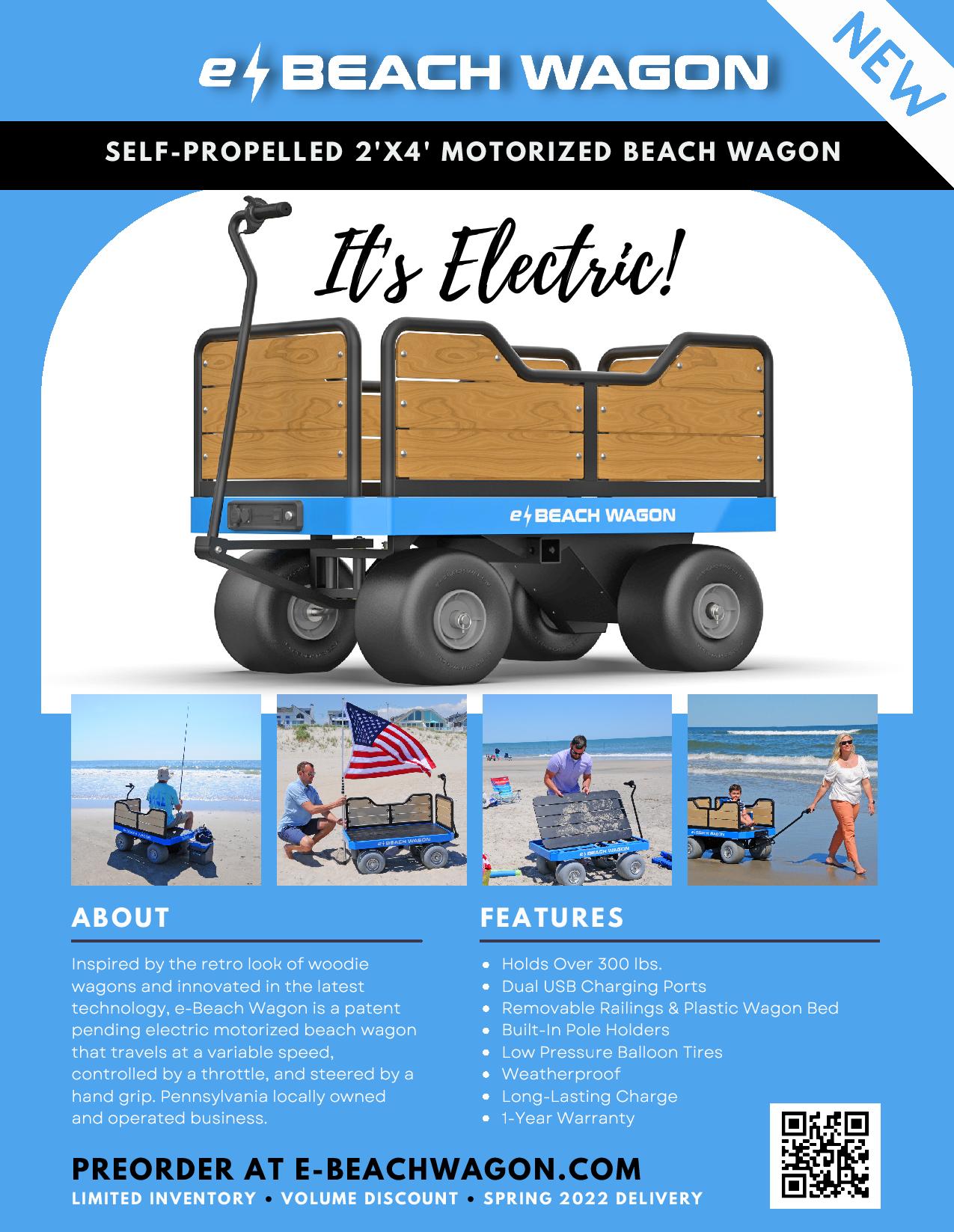 easy-to-use motorized beach cart
